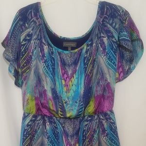 Luxology flowing Slit Sleeve midi Dress